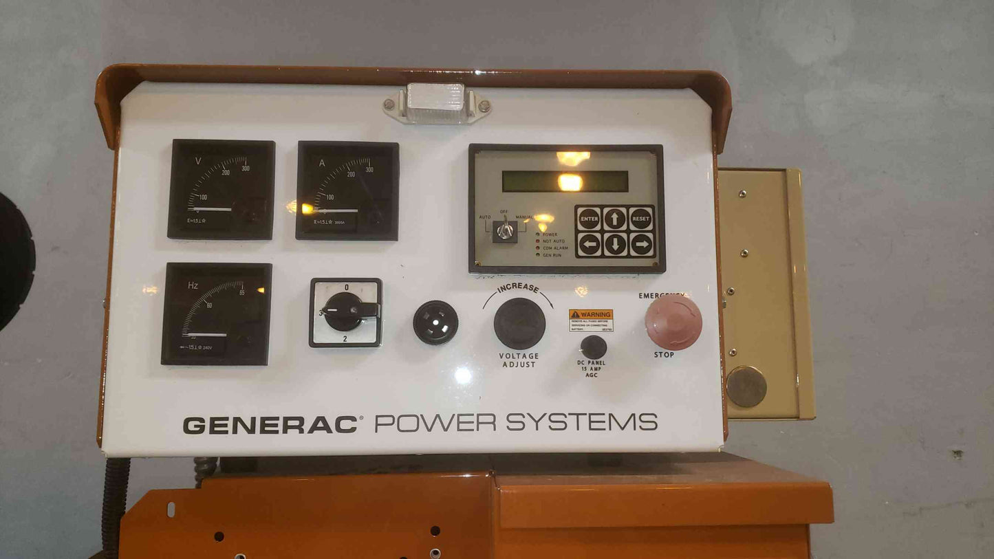 60KW GENERAC 1PH Diesel Generator 244 Hrs. '04 Tested
