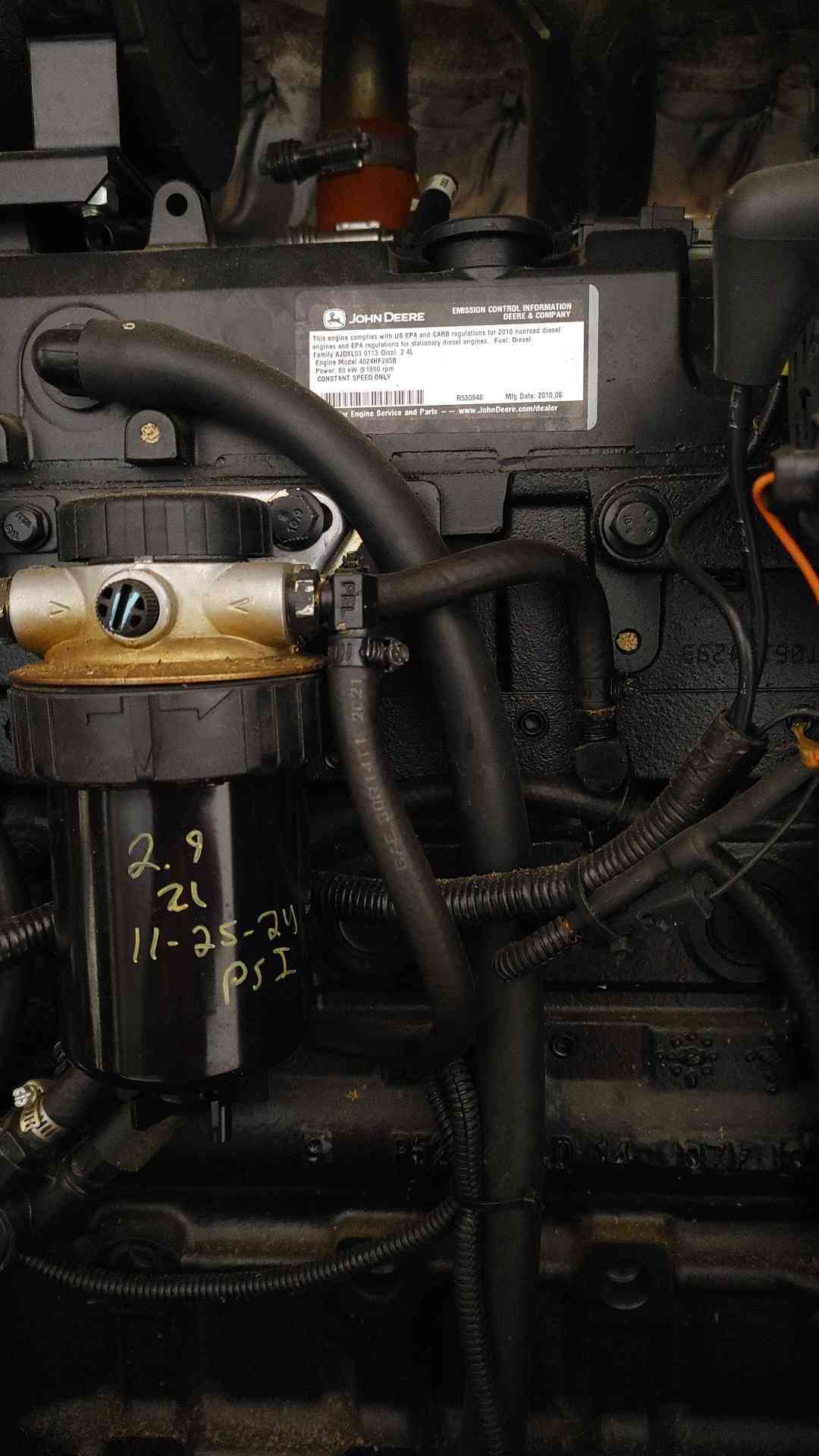 AS-IS 35KW Generac John Deere 4024 Diesel Generator 1PH 3Hrs. 2010 (SKU: 109681)