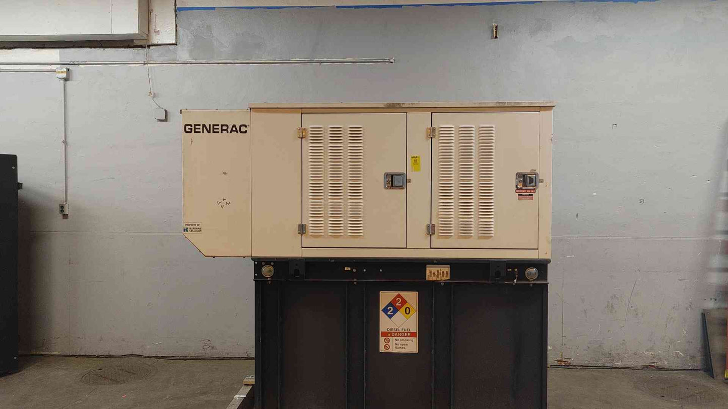 AS-IS 35KW Generac John Deere 4024 Diesel Generator 1PH 3Hrs. 2010 (SKU: 109681)
