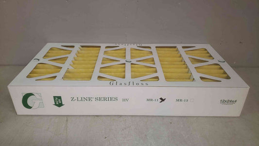 NEW Box of 6 Glasfloss 12x24x4 Merv 11 MR-11 Pleat M1112244 (SKU: 109868)