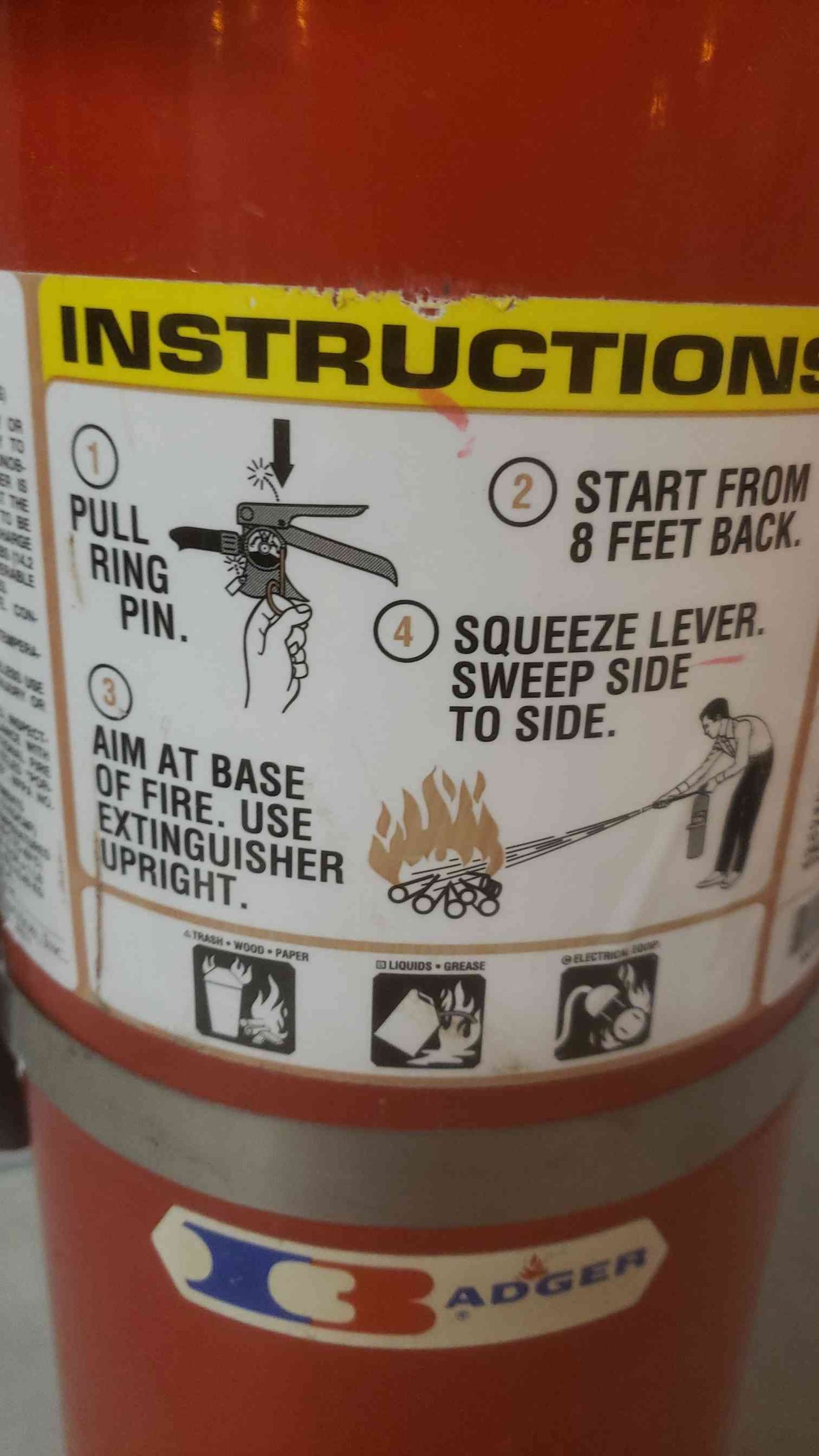 Badger Dry Chemical Fire Extinguisher 20MB-3H Out of Service (SKU: 109901)