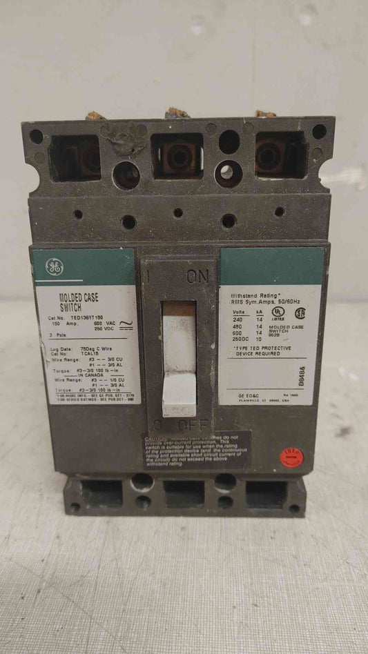GE Molded Case Switch 150A 3 Pole 600V TED136YT150 (SKU: 110225)