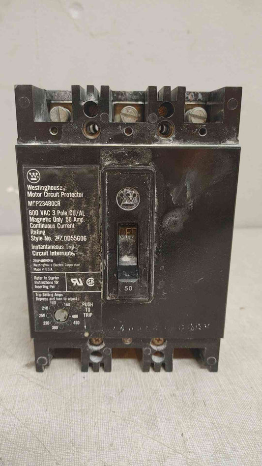 Westinghouse Motor Circuit Breaker Protector 50A 3POLES 600V (SKU: 110241)