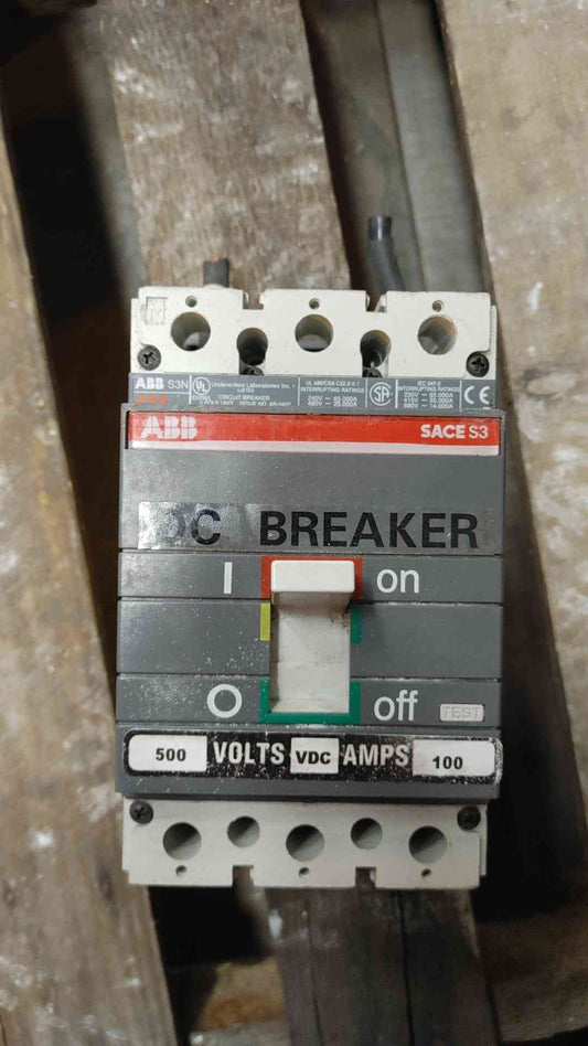 ABB Sace S3 Circuit breaker 100A 2Pole 500V (SKU: 110245)