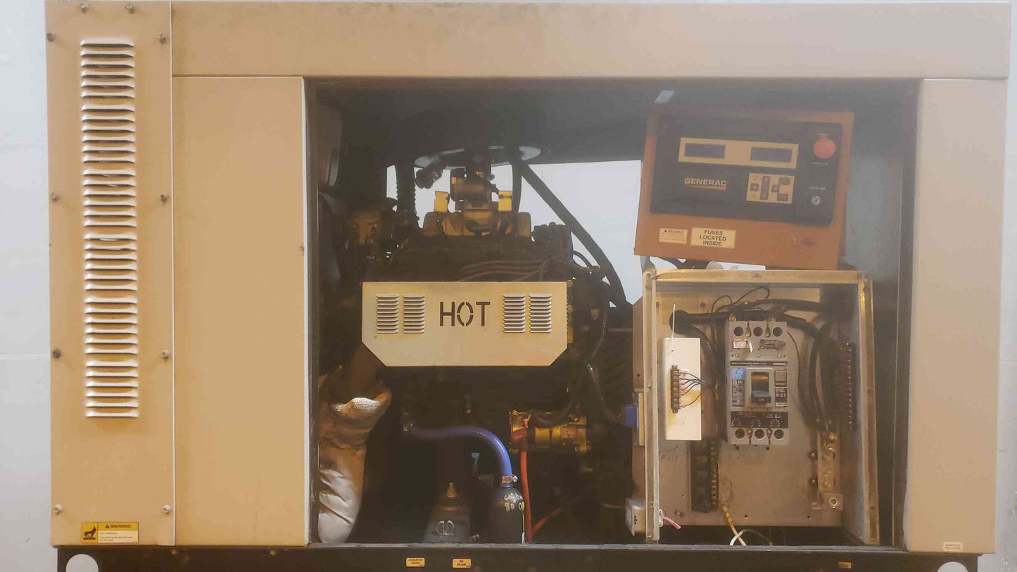 AS-IS 30KW Generac 120/240V 125A 1PH 5191-1 '06 NG/LP Generator UNTESTED SKU: 110290)