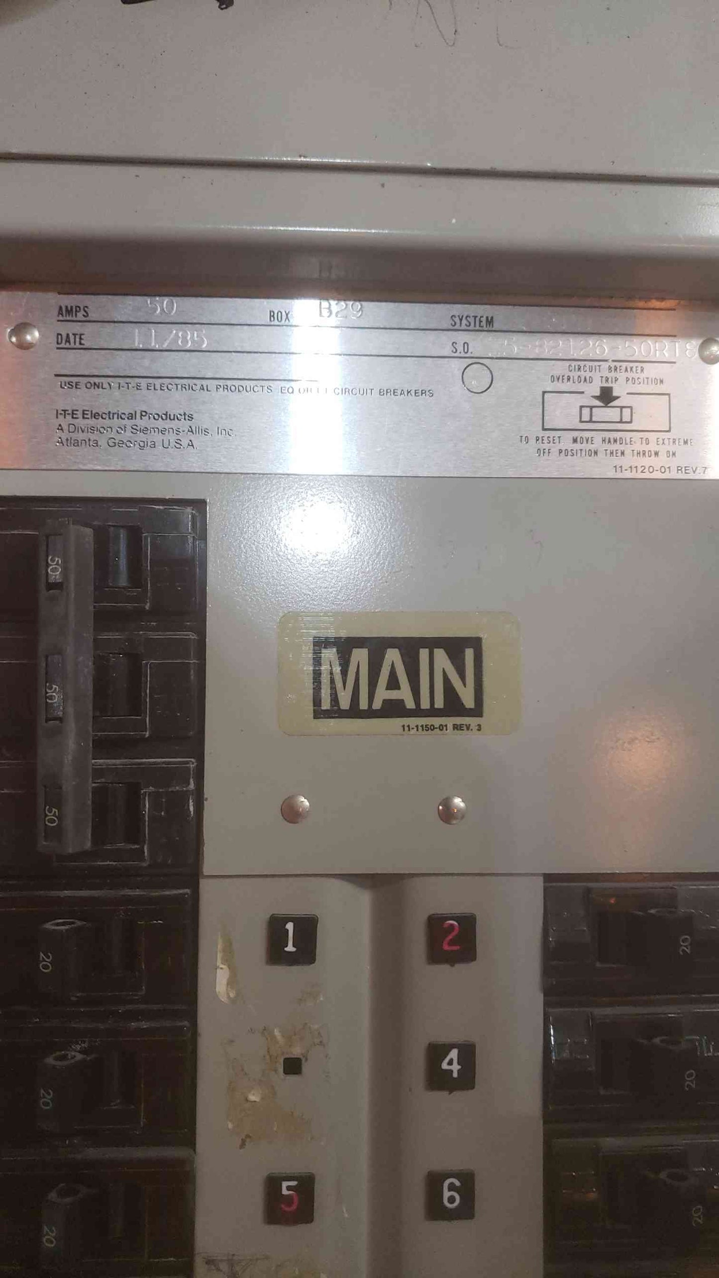 I-T-E CDP 50A 3PH 4W Panelboard(SKU: 110579)