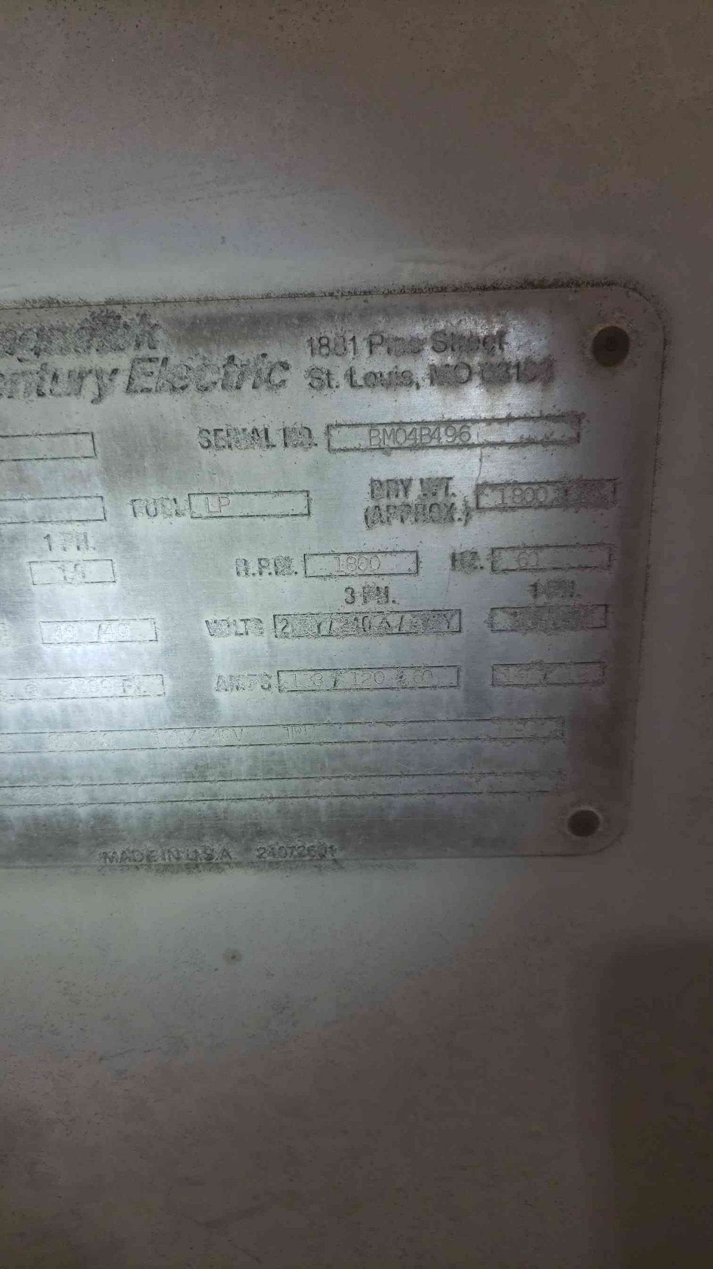 AS IS 40KW MagneTek NAT GAS LP 743 Lbs Engine Runs (SKU: 110860)