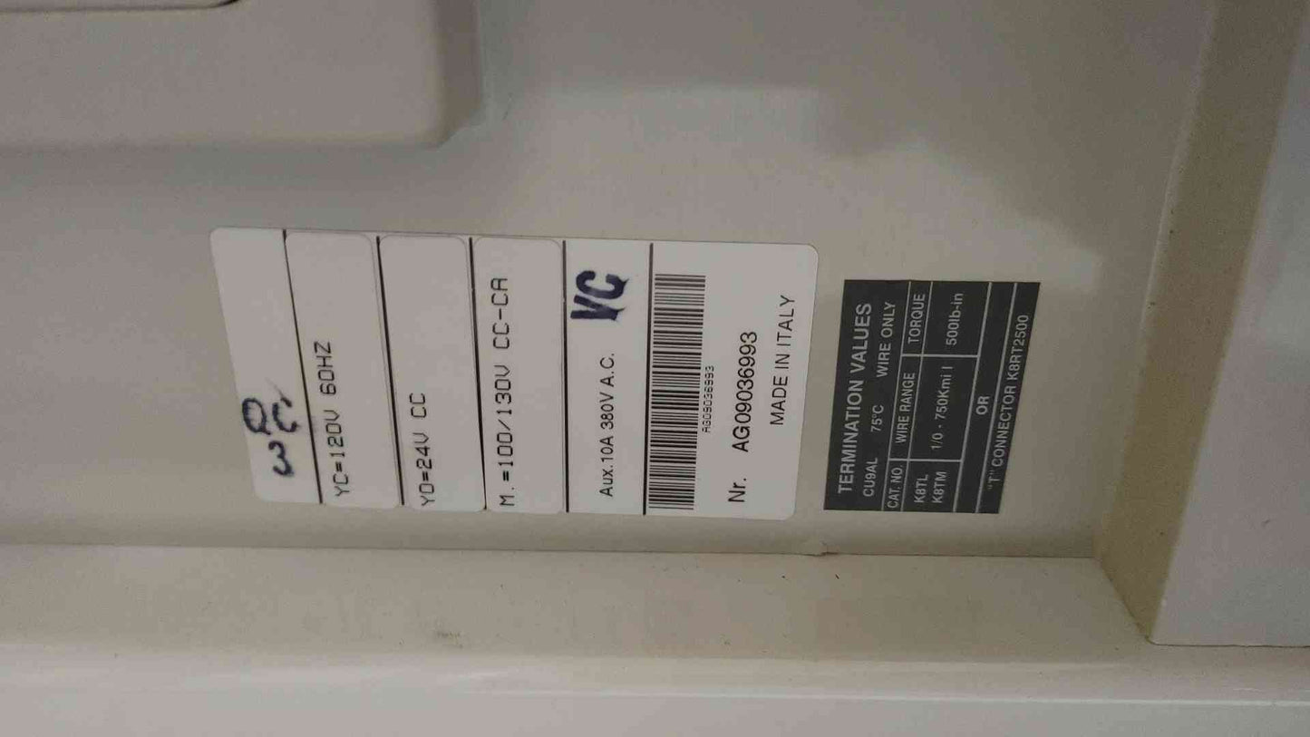 ABB 2500A 600VAC/VDC 3 Pole Breaker S8D (SKU: 111016)