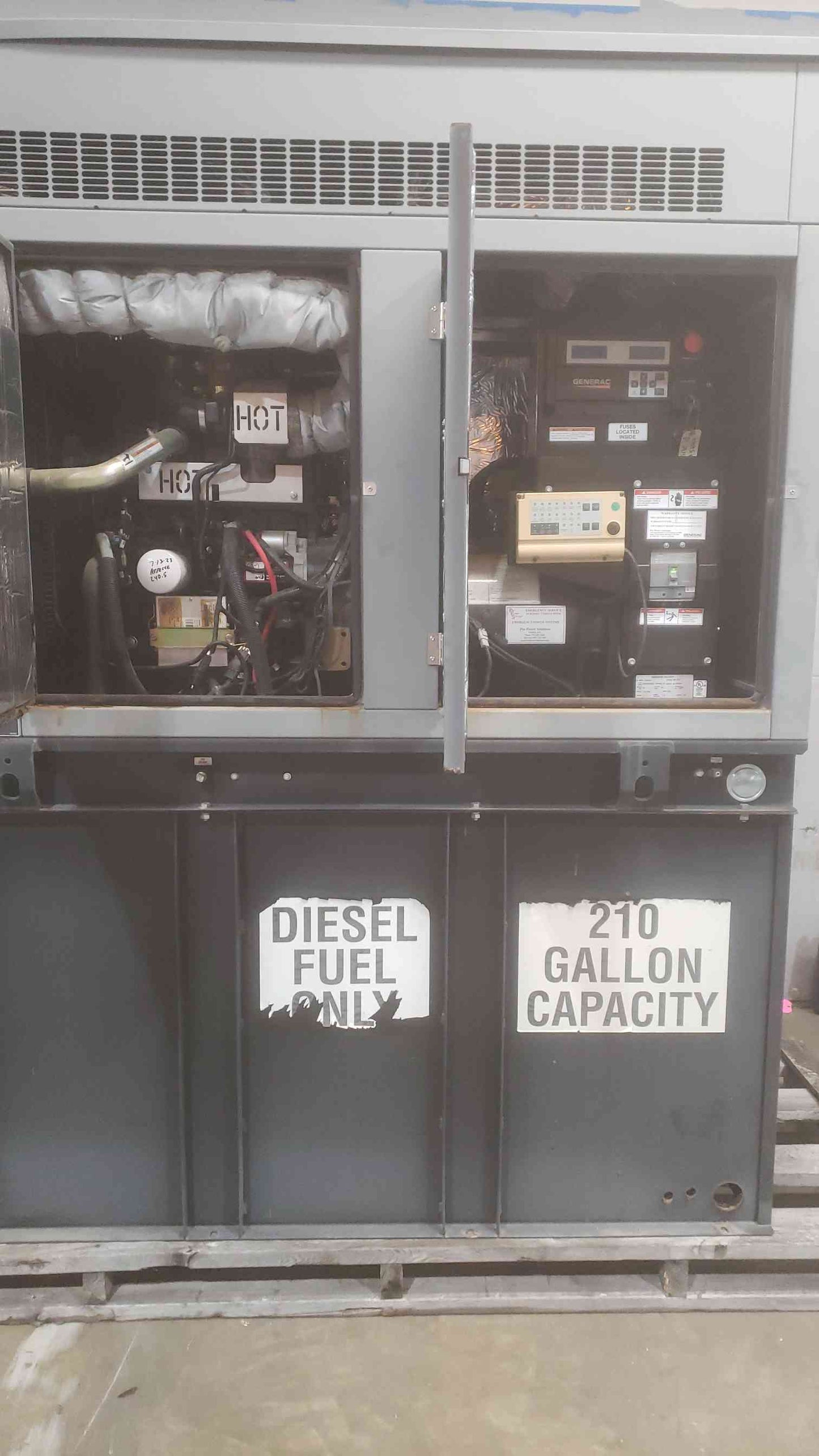 48KW 50KW Generac John Deere 4024 1PH Diesel Generator 0058091 242.5Hrs '11 (SKU: 111001)