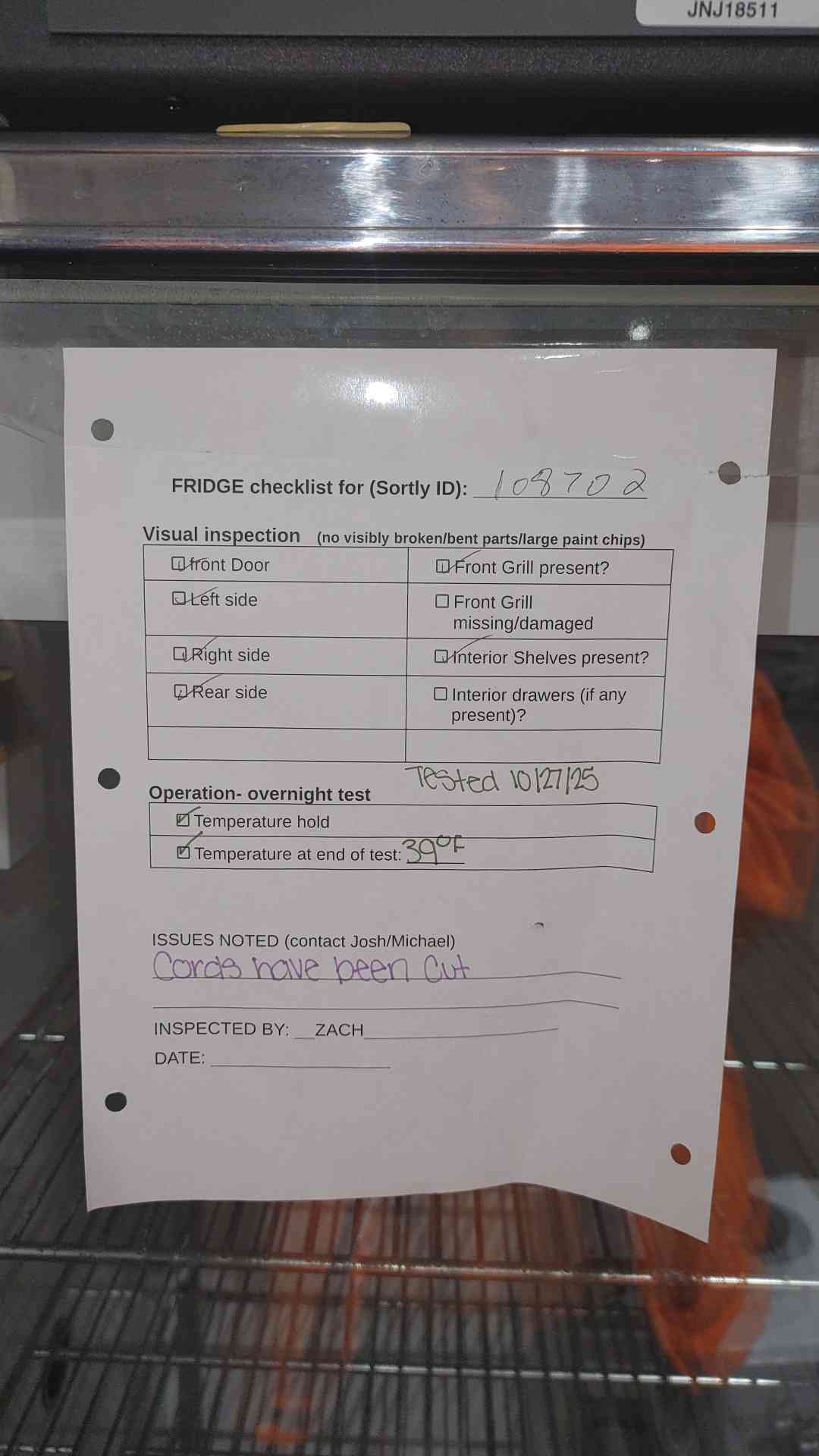 VWR Scientific Single Glass Door Lab Refrigerator VCR422A20 TESTED (108702)