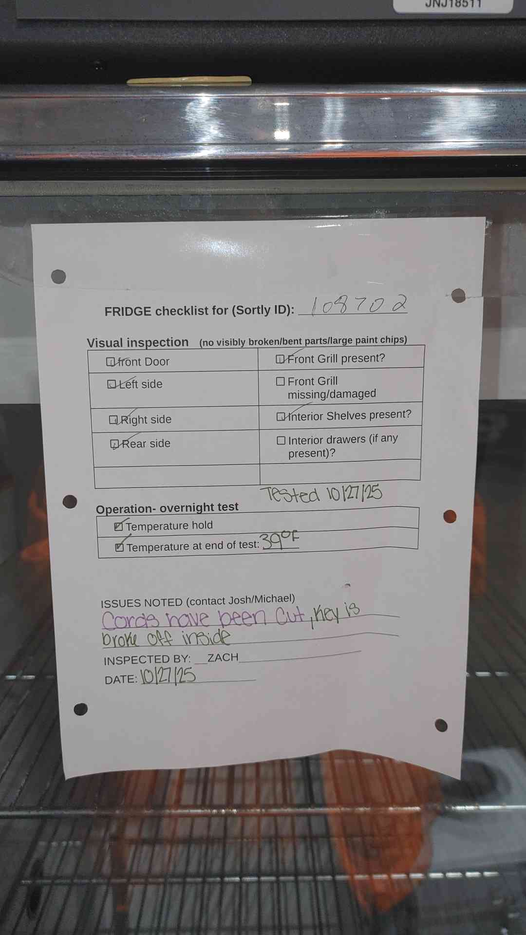 VWR Scientific Single Glass Door Lab Refrigerator VCR422A20 TESTED (108702)