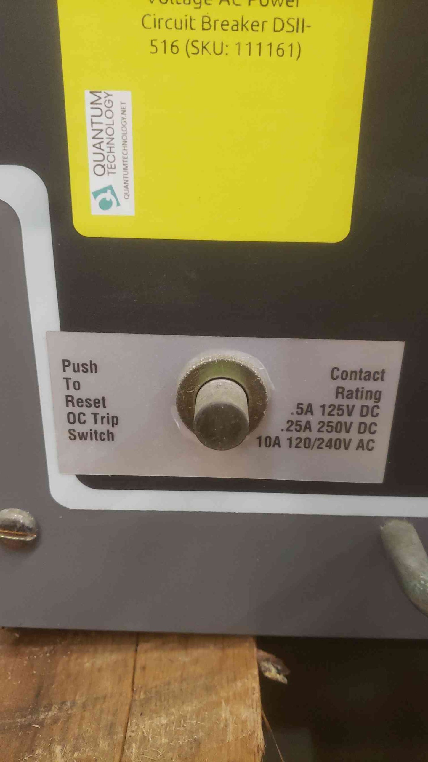 Cutler-Hammer 1600A 120VAC AC Power Circuit Breaker DSII-516 (SKU: 111161)