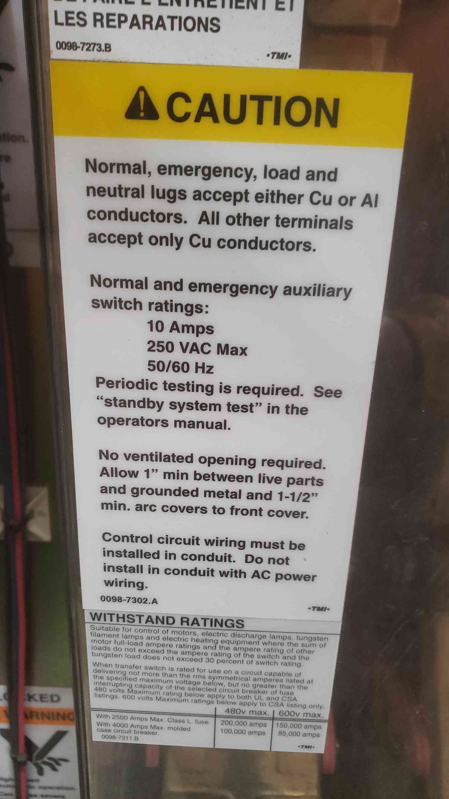 Cummins 1600A 480V 60Hz 3 Pole ATS OTPCF-1169039 (SKU: 111241)
