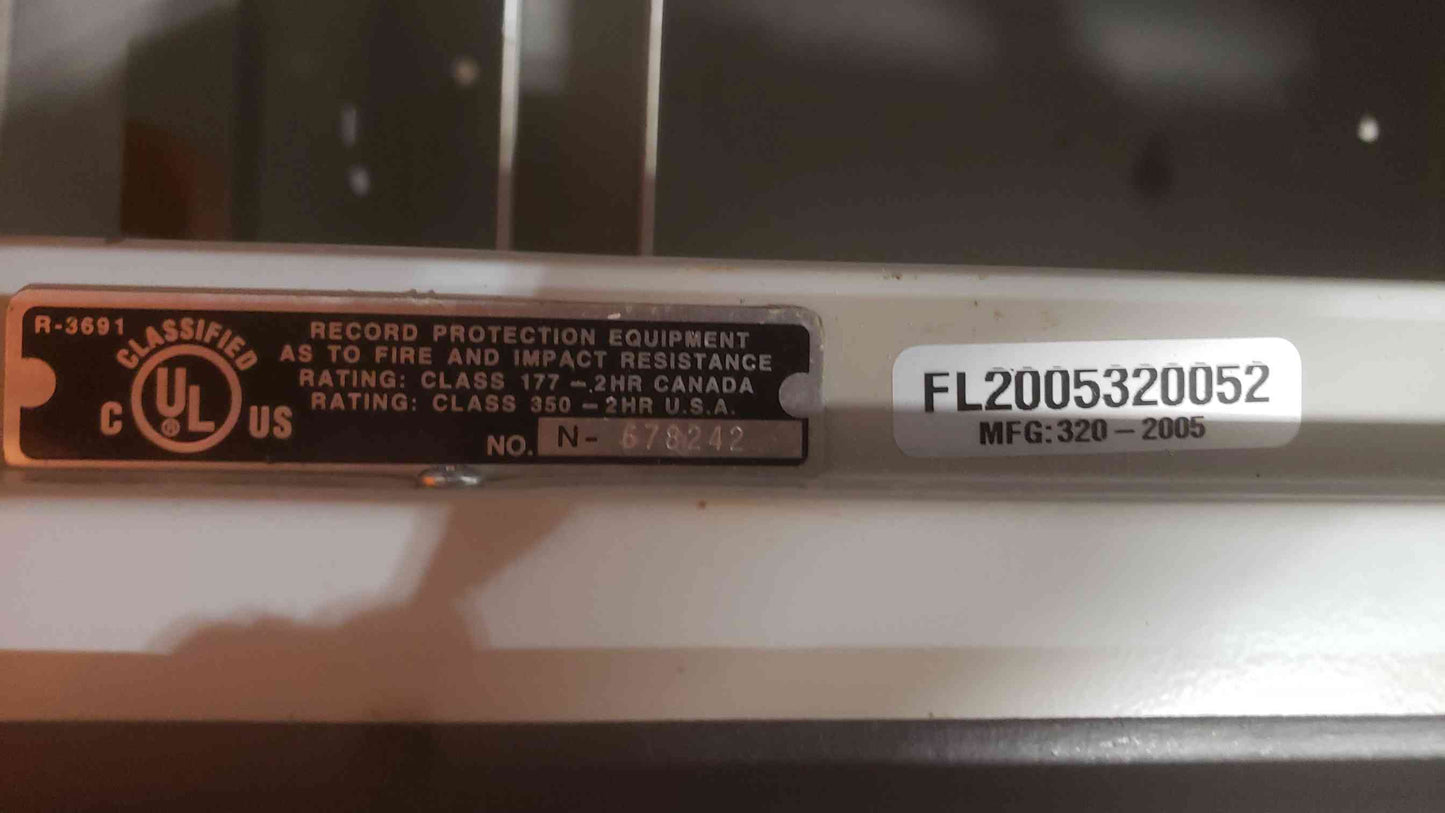 FireKing 2 Hour 4 Tier Fire Proof Storage Cabinet FL2005320052 Damaged Handle (SKU: 111251)