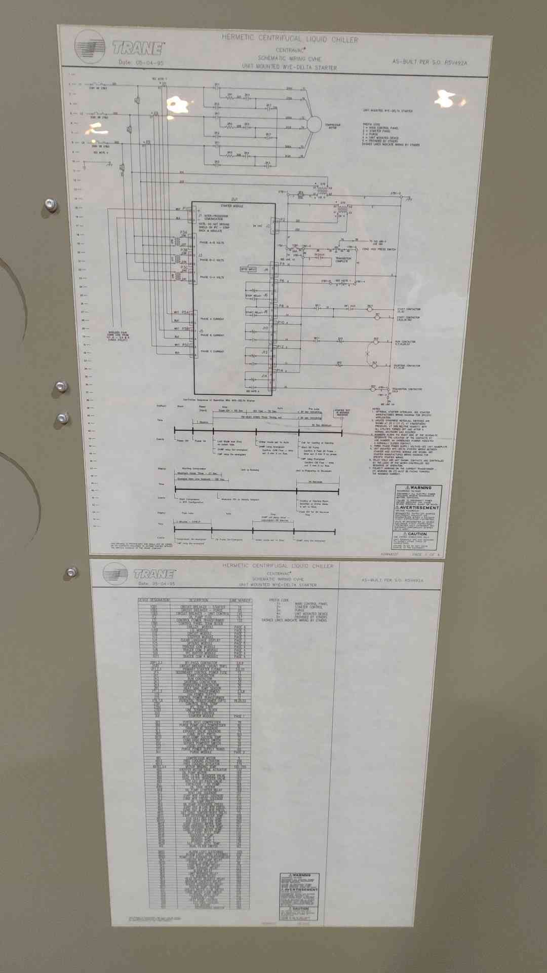 Trane 460V 3PH 250A Motor Control CVSF0199 400A KD35K Breaker & 3 120A CH Contactors (SKU: 111307)