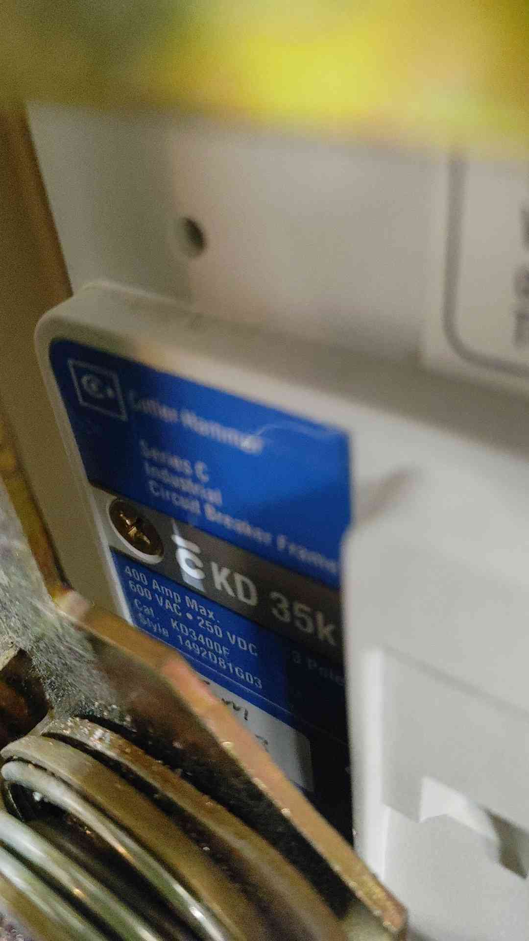 Trane 460V 3PH 250A Motor Control CVSF0199 400A KD35K Breaker & 3 120A CH Contactors (SKU: 111307)