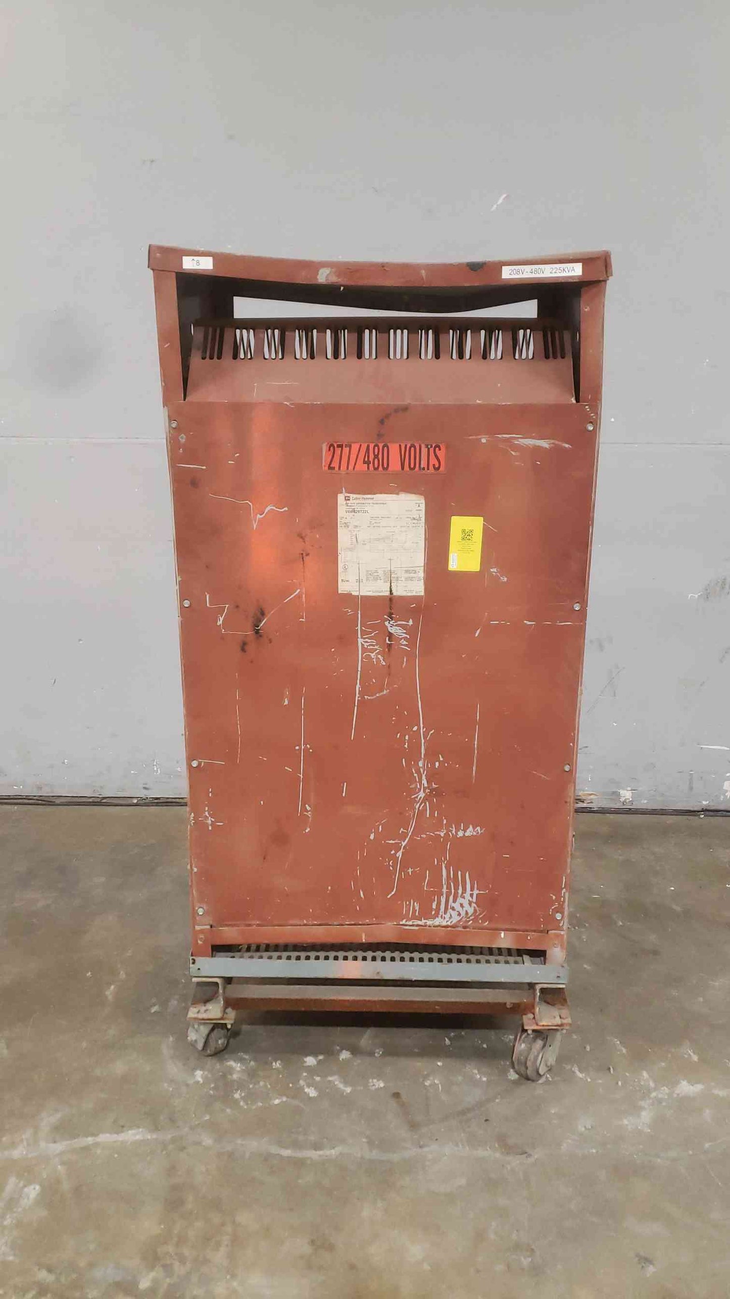 Cutler-Hammer 225KVA 3PH 480v x 208Y/120v Dry Transformer V48M28T22L (SKU: 111375)