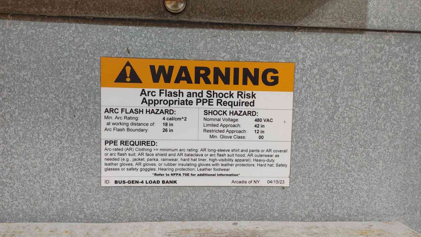 SIMPLX 125KW 480VAC 3PH 4W Forced Air-Cooled Resistive Load Bank- LBS Series (SKU: 111381)