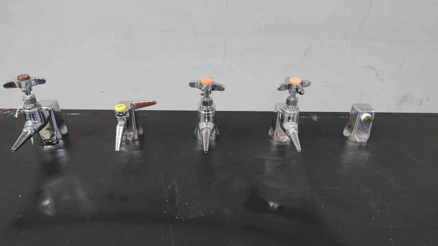 8' Hamilton Lab Desk/Table W/ Nozzles Metal Lab Casework (SKU: 111386)