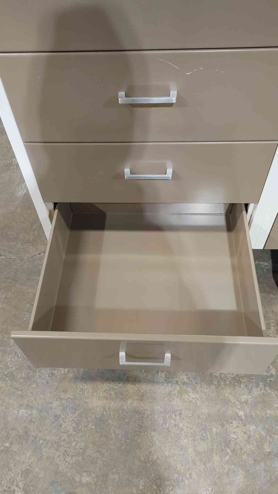 8' Hamilton Lab Desk/Table W/ Nozzles Metal Lab Casework (SKU: 111386)