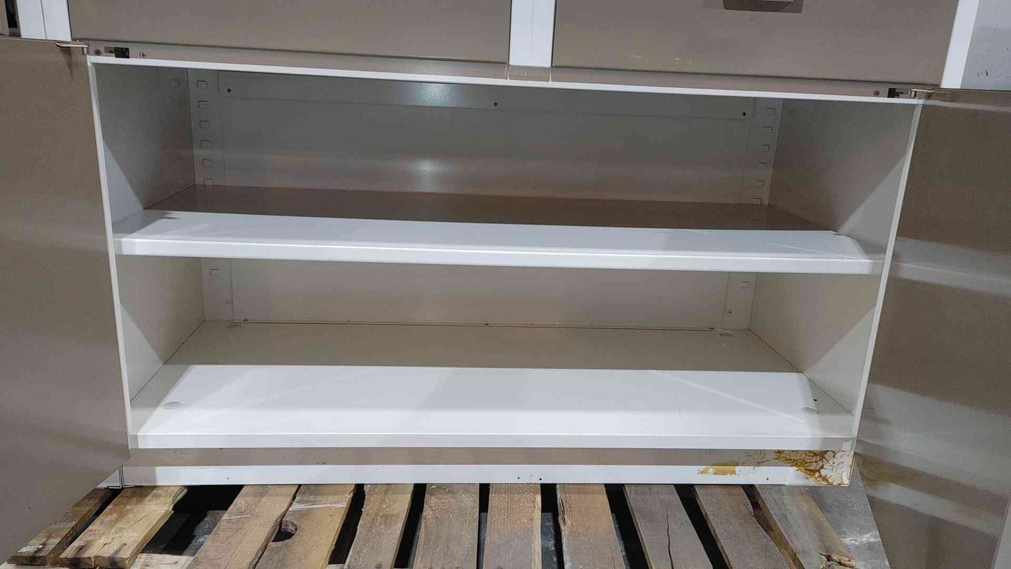 8' Hamilton Lab Desk/Table W/ Nozzles Metal Lab Casework (SKU: 111386)