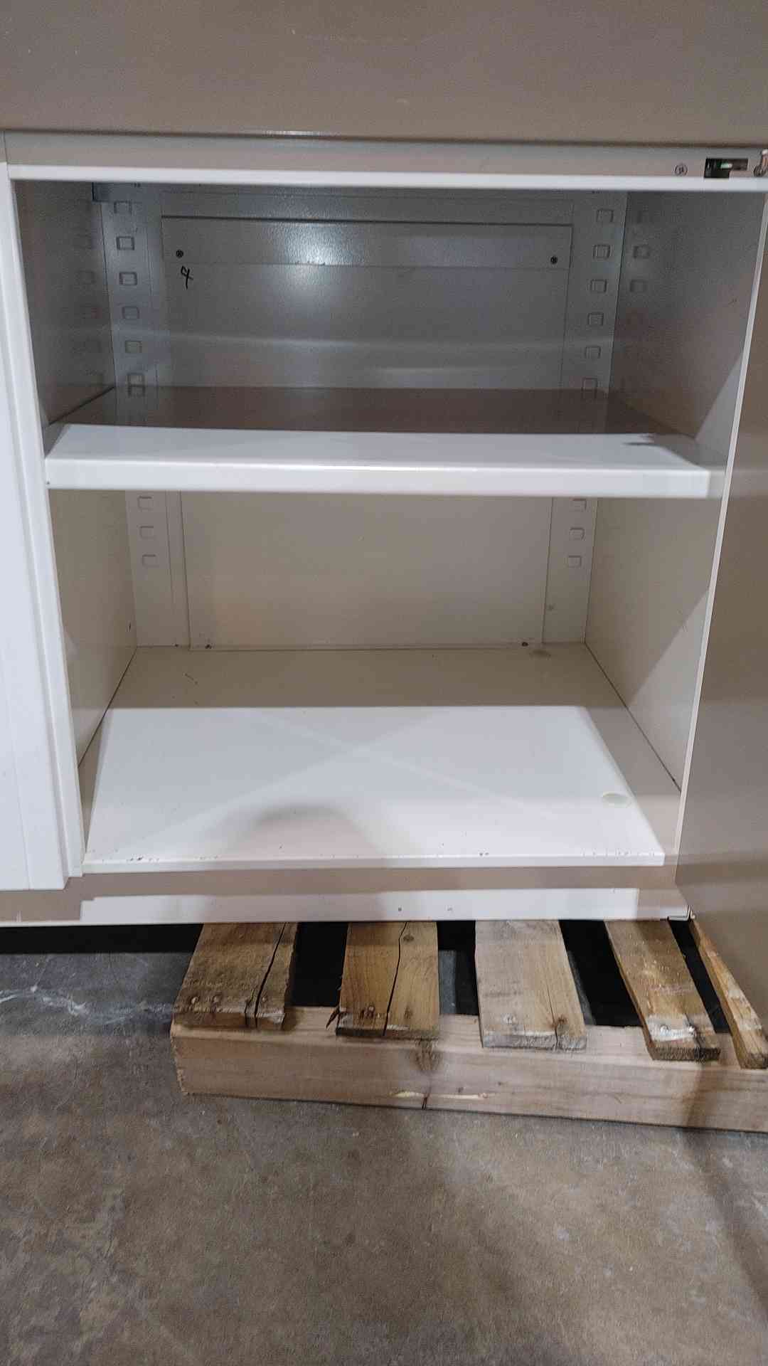 8' Hamilton Lab Desk/Table W/ Nozzles Metal Lab Casework (SKU: 111386)