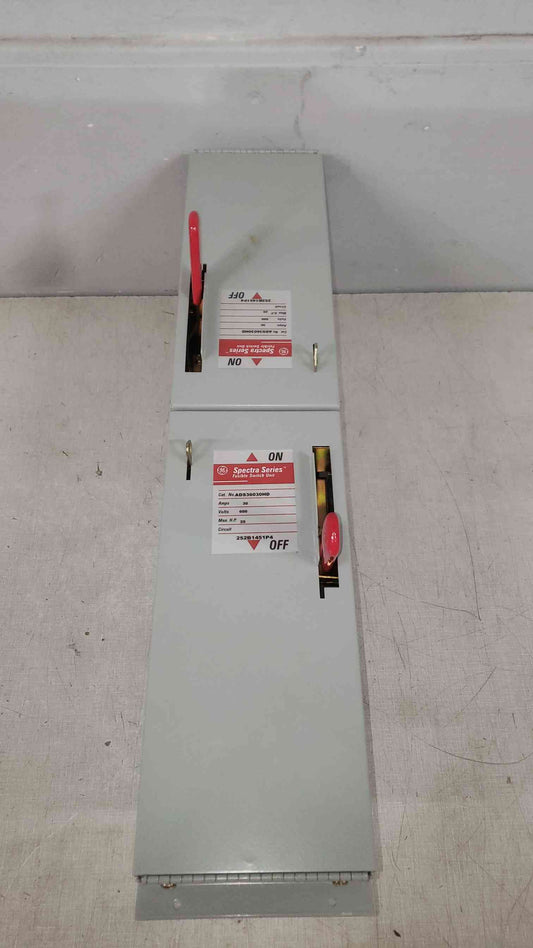 GE SPECTRA SERIES 30A 600V Max HP 20 Fusible Switch ADS36030HD (SKU: 111400)