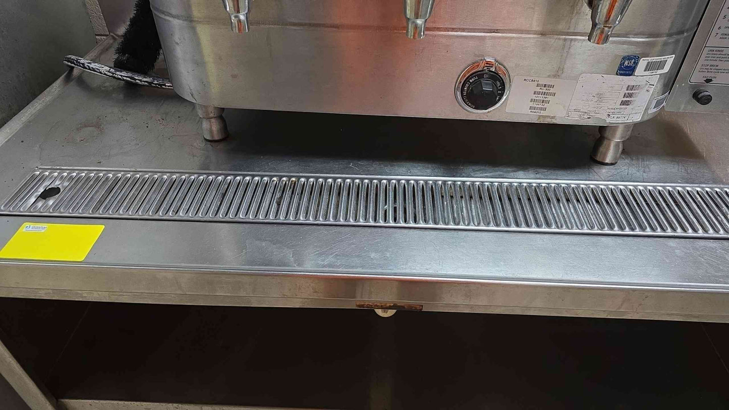 Commercial Beverage Cart With Drain Cafeteria Stainless Steel