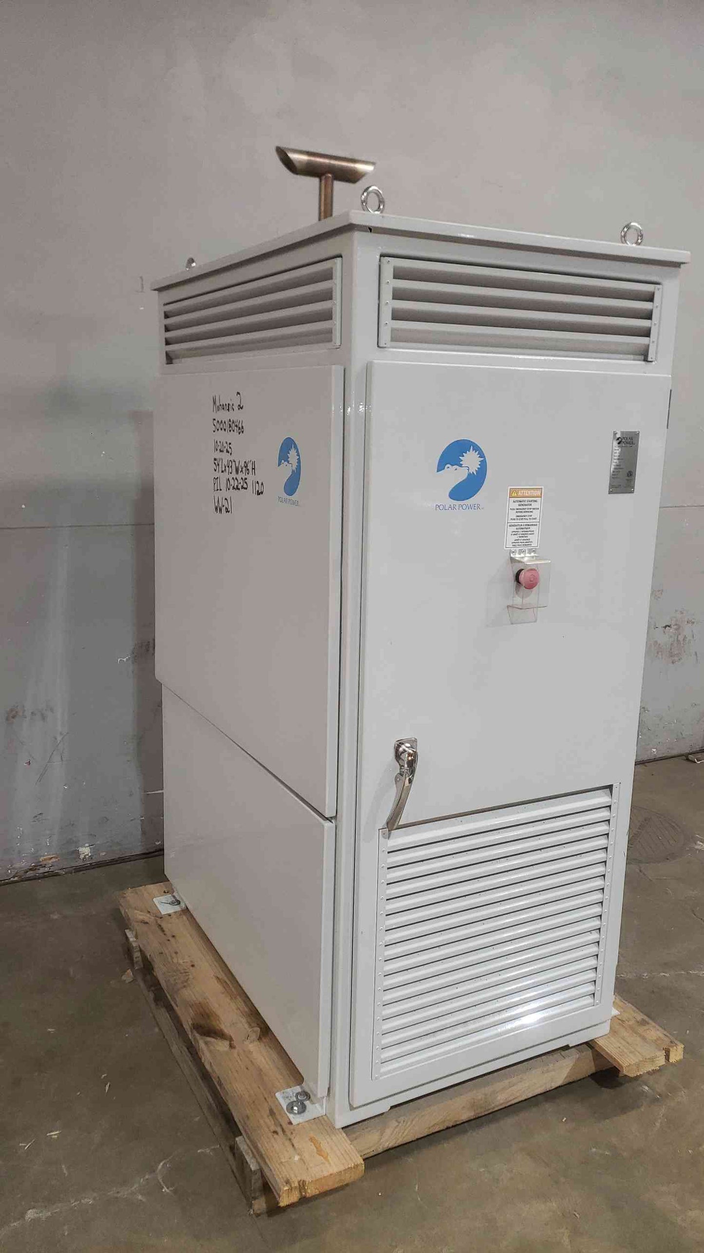15KW Polar Power 8340-603-LP-15-02 270A 40-60V Nat Gas 71Hrs. (SKU: 111459)