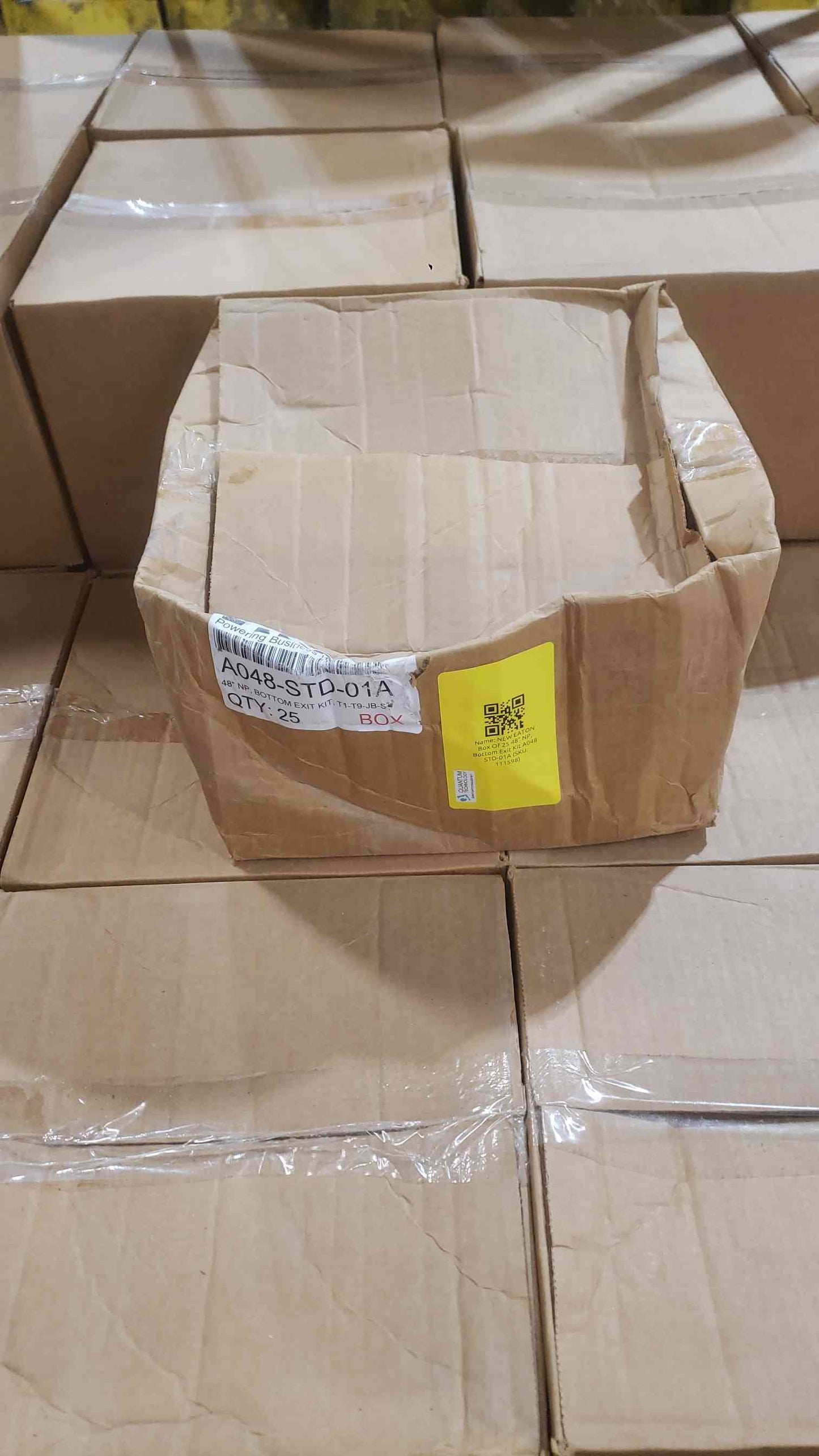 NEW EATON Box Of 25 EATON 48” NP, BOT EXIT SIGN Hardware T1-T9-JB-ST A048-STD-01A