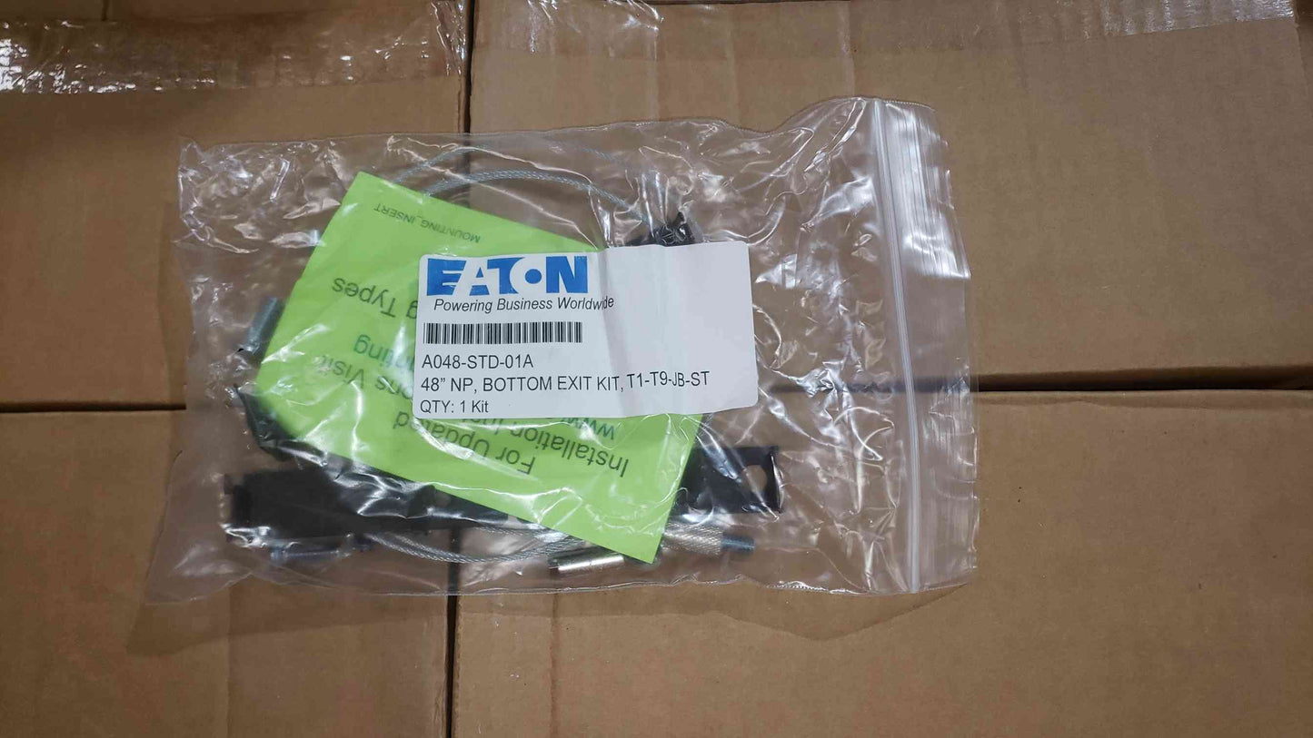 NEW EATON Box Of 25 EATON 48” NP, BOT EXIT SIGN Hardware T1-T9-JB-ST A048-STD-01A