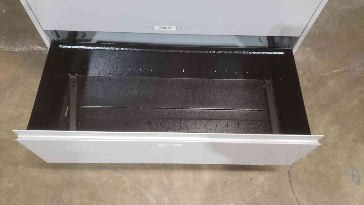 Grey 42" Five Tier Filing Cabinet 42"x18"x65" (SKU: 111851)