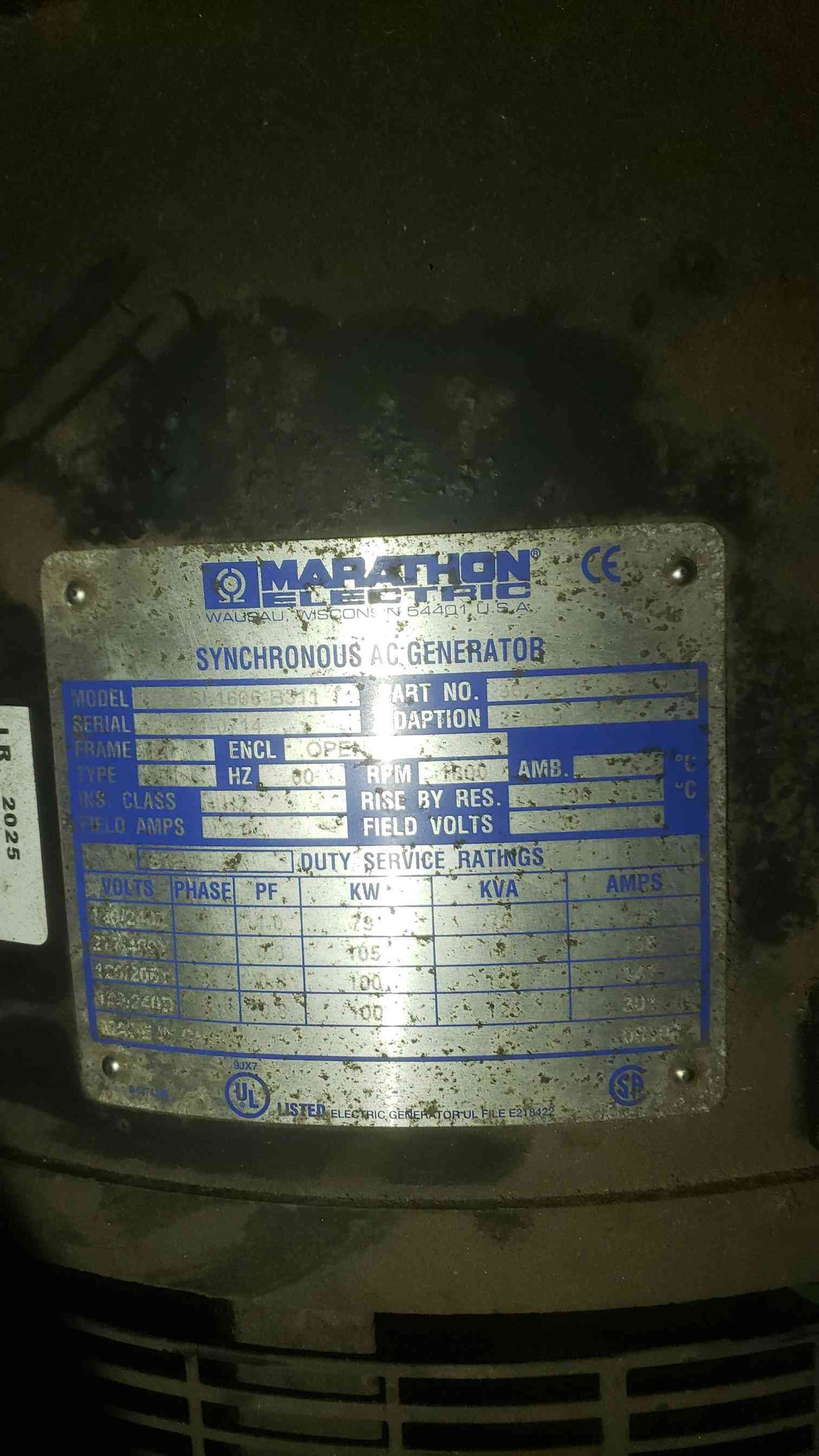 100KW GEW125J 1&3PH John Deere 4045 Diesel Generator 6Hrs '14 TESTED (SKU: 111893)