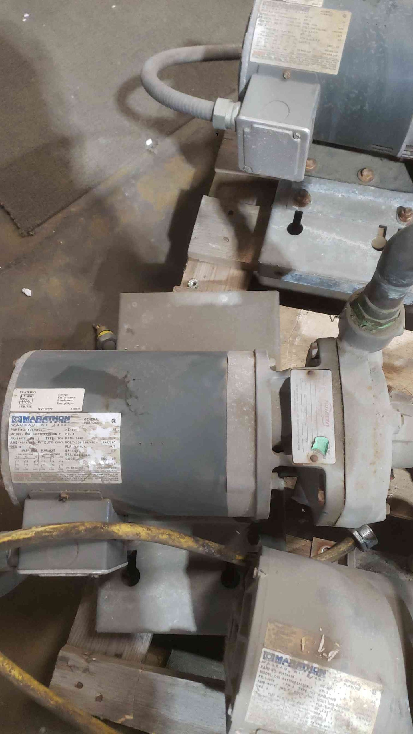 Marathon 3HP 208-230/460 3PH Motor & Pump JVB 145TTDR5503DB P (SKU: 111914)