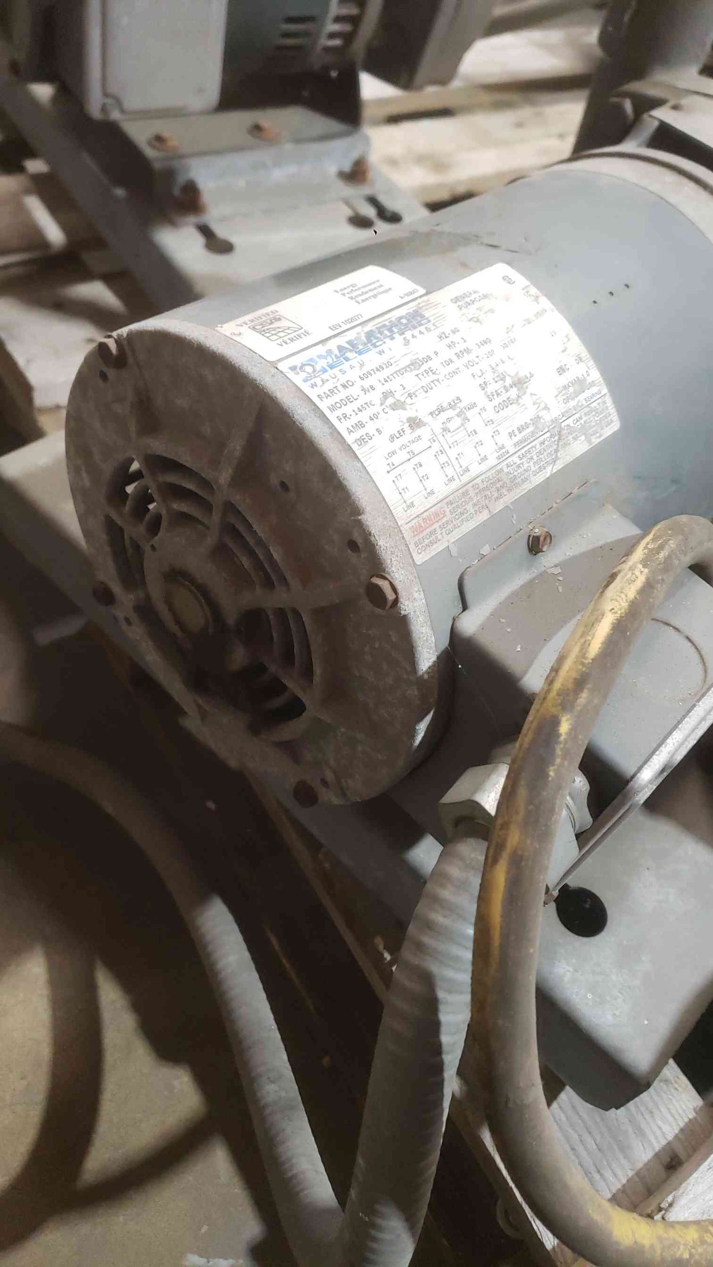 Marathon 3HP 208-230/460 3PH Motor & Pump JVB 145TTDR5503DB P (SKU: 111914)