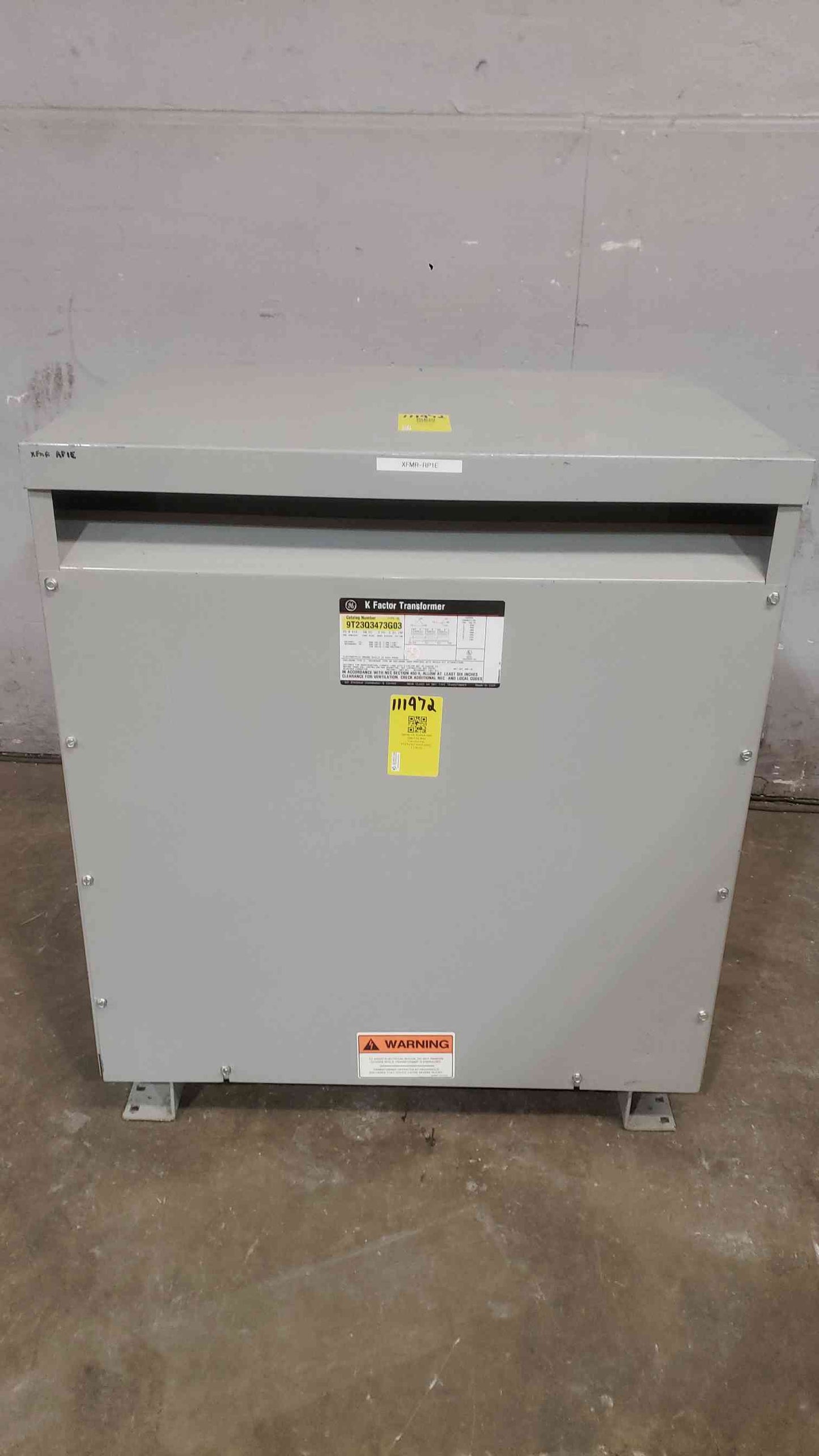 45KVA GE 480v x 208/120v 3PH Transformer 9T23Q3473G03 (SKU: 111972)