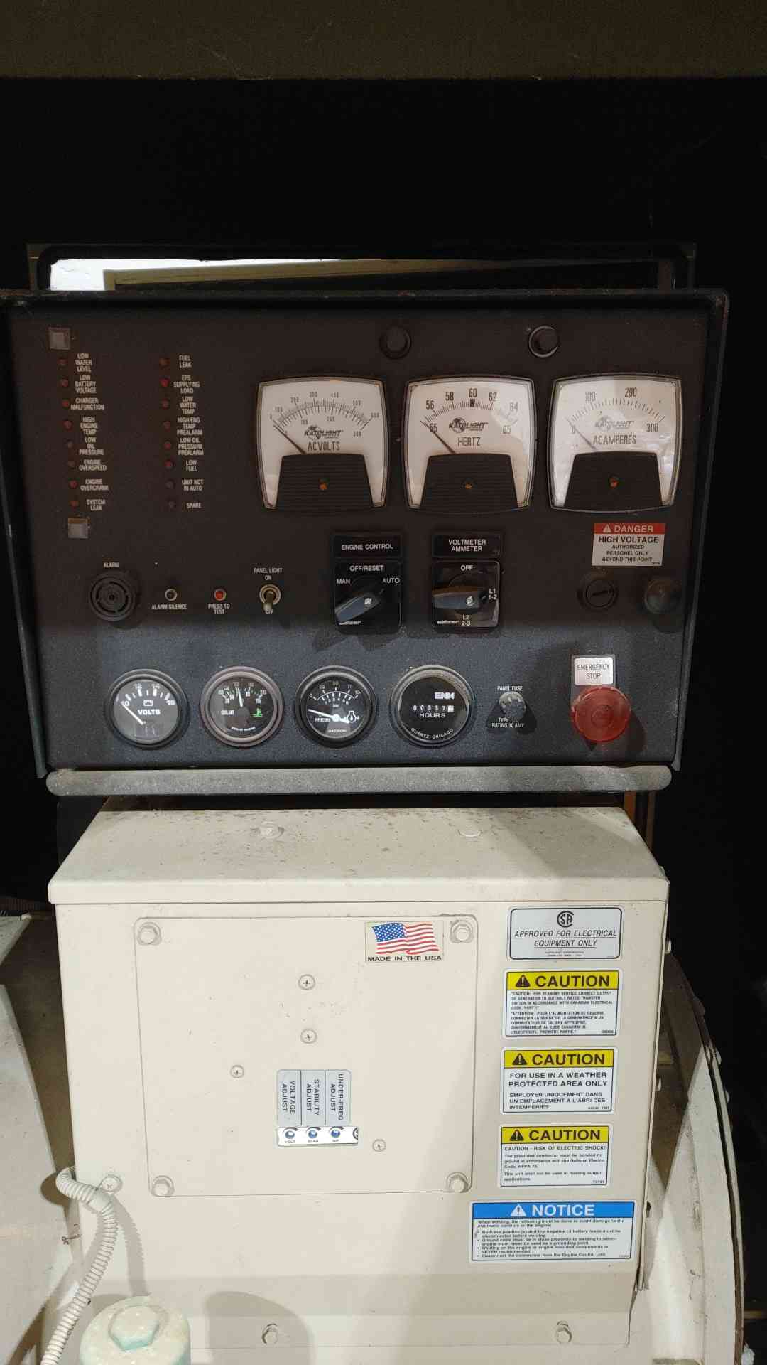 60KW Katolight N60FGG4 120/240 250A 1PH NG/LP 337.4 Hrs (SKU: 112056)