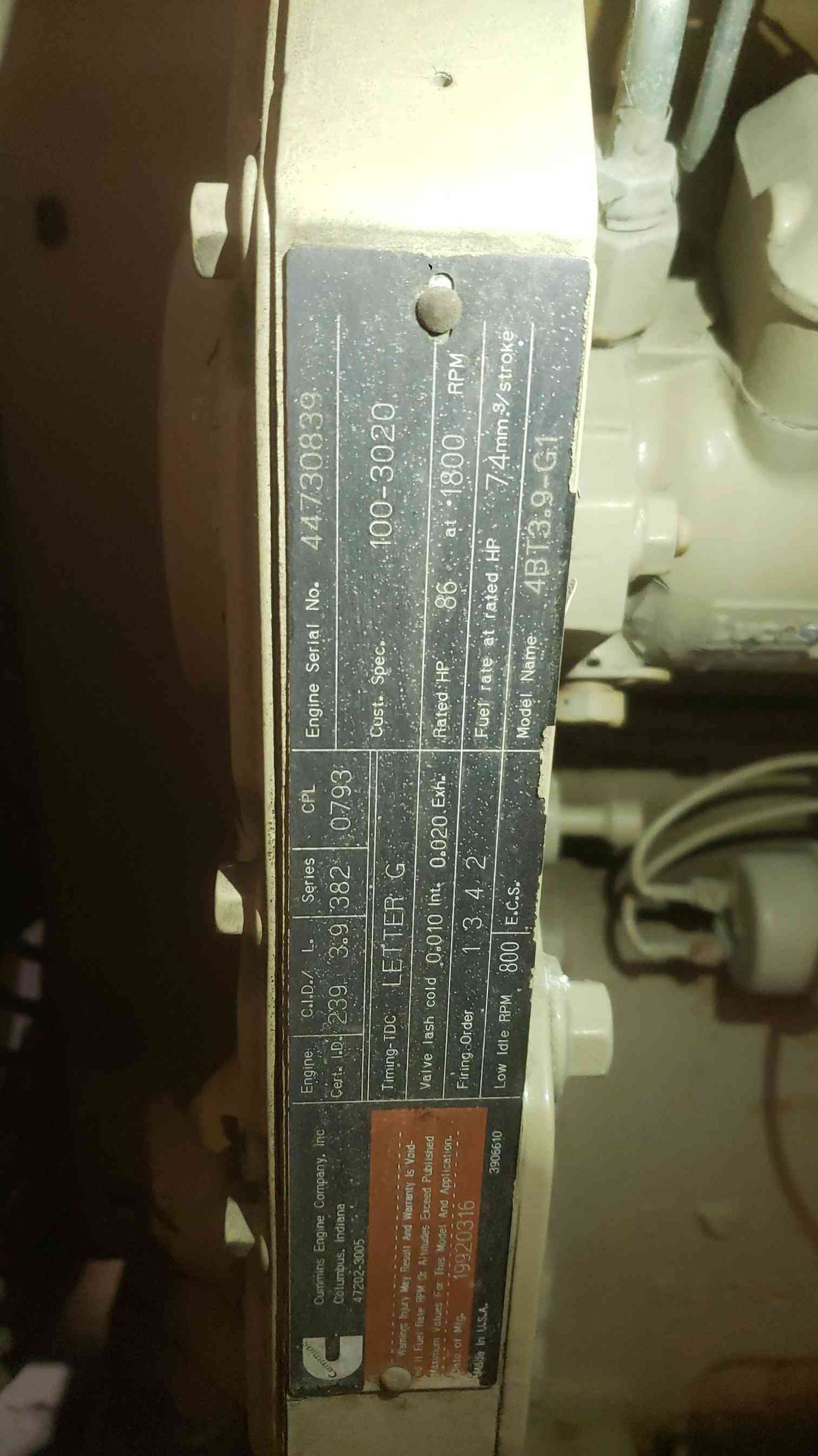 50KW Cummins 50DGCA Multi-Phase Diesel 1285.8 Hrs. (SKU: 112082)