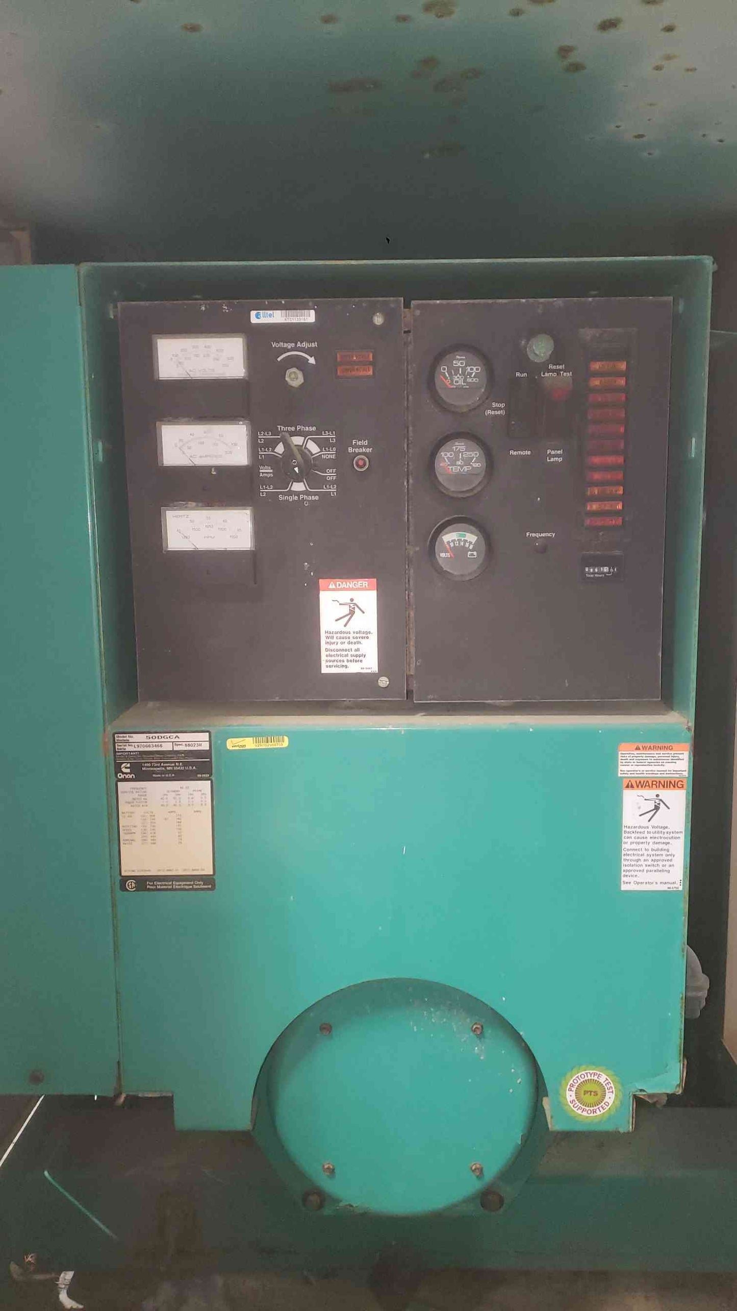 50KW Cummins 4BT 50DGCA 1&3PH Diesel 861 Hrs '97 (SKU: 112085)