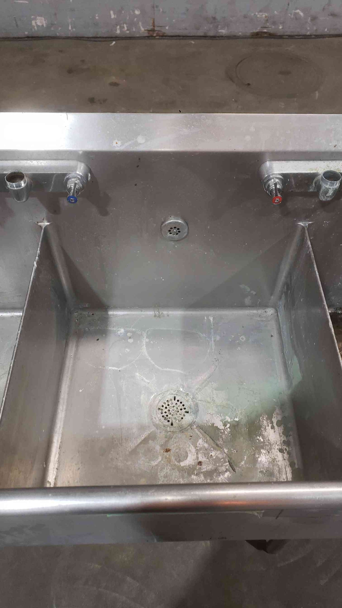 12' Stainless Steel 3 Basin Sink L & Prep Table (SKU: 112096)