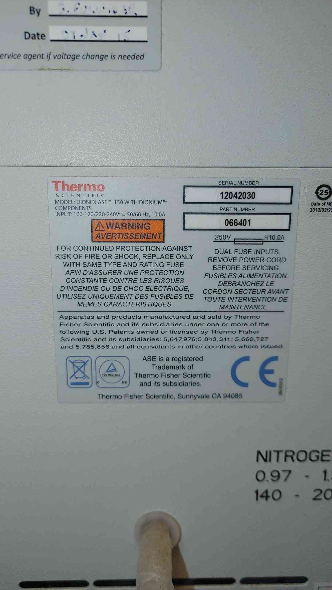 Thermo Scientific Dionex ASE 150 Accelerated Solvent Extractor w/ DI9NIUM