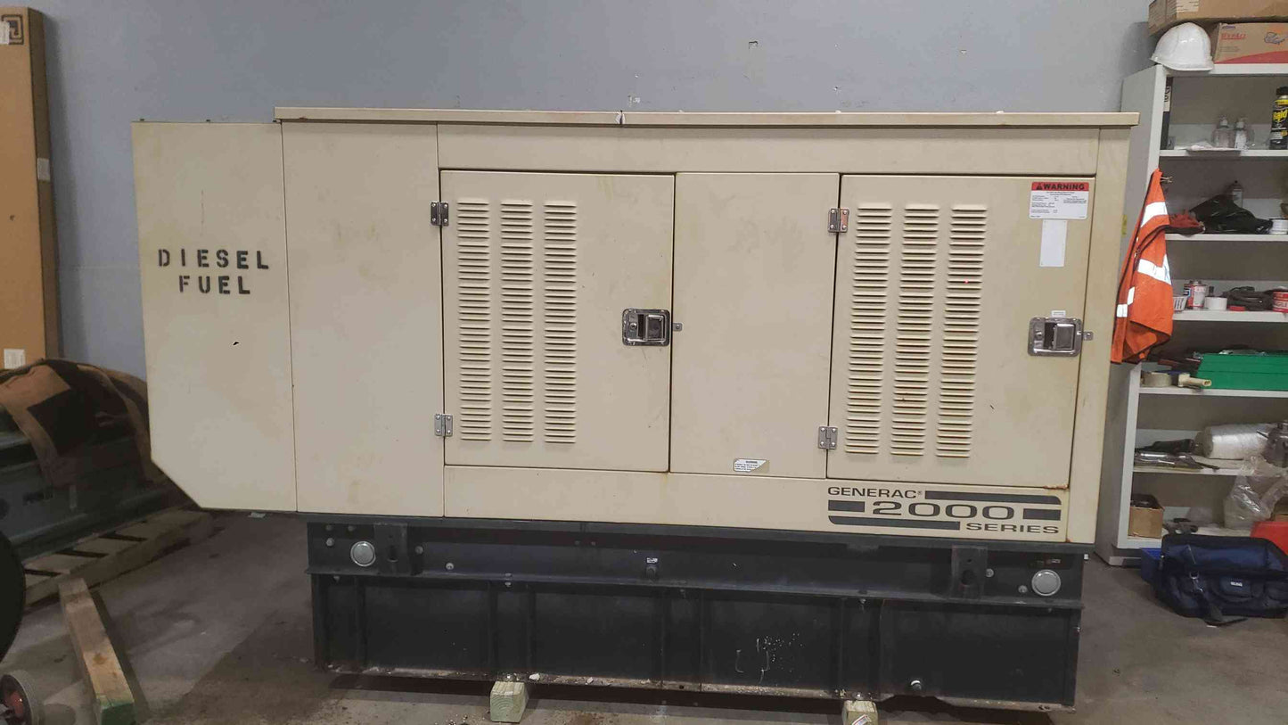 60KW Generac Diesel Generator 3PH 480/277 Enclosed w/ Low Profile Tank (SKU: 112145)