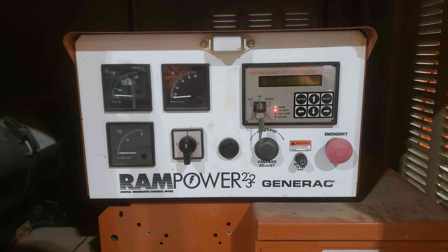 60KW Generac Diesel Generator 3PH 480/277 Enclosed w/ Low Profile Tank (SKU: 112145)