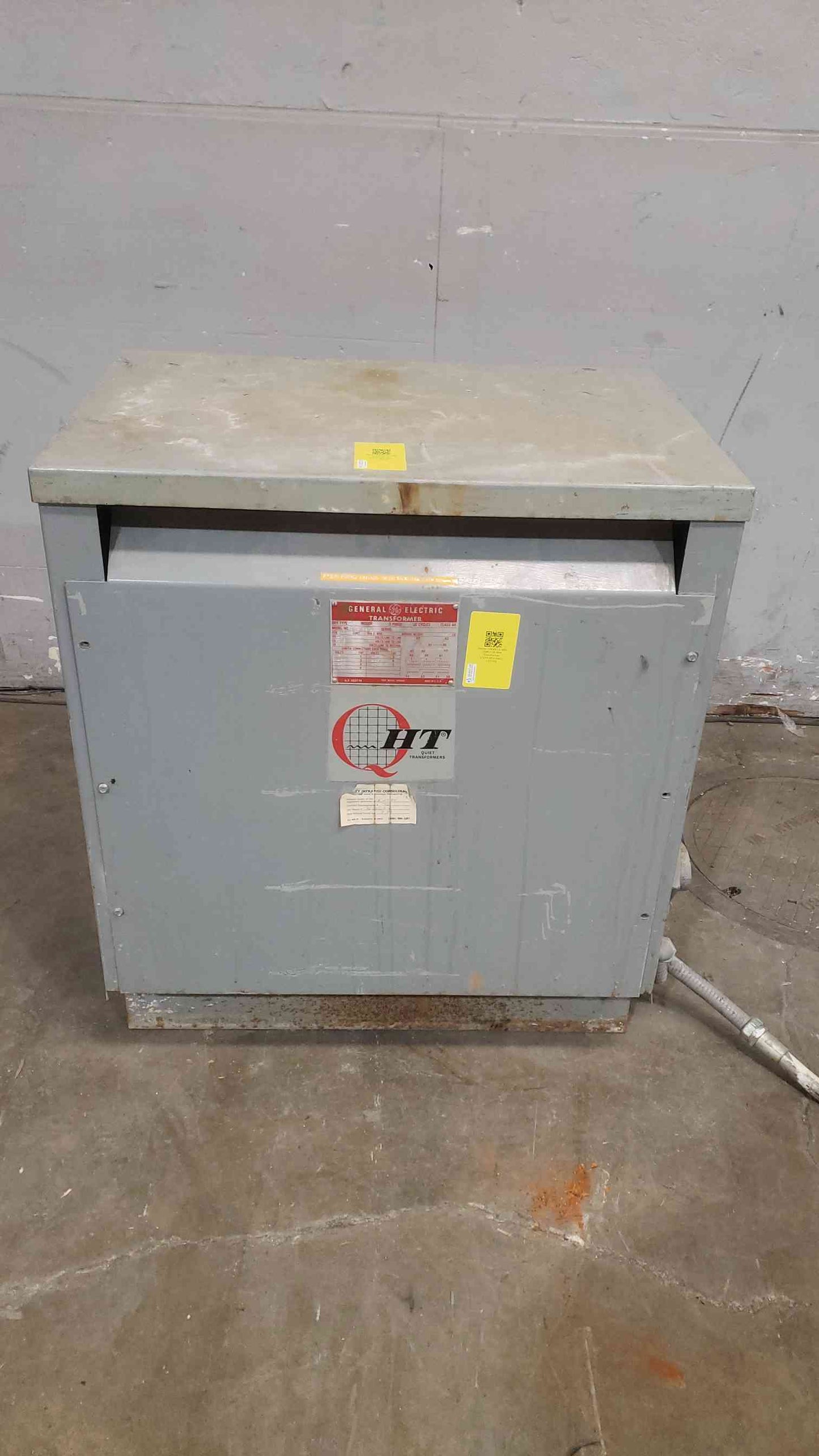 75KVA GE 480v x 208Y/120v 3PH Transformer 9T23Y3874 (SKU: 112147)