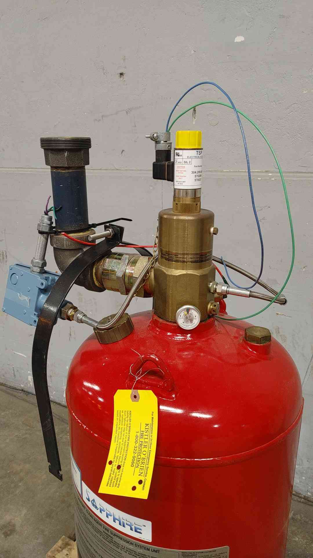SAPPHIRE 213lbs Novec 1230 Clean Agent Fire Suppression Tank (SKU: 112149)