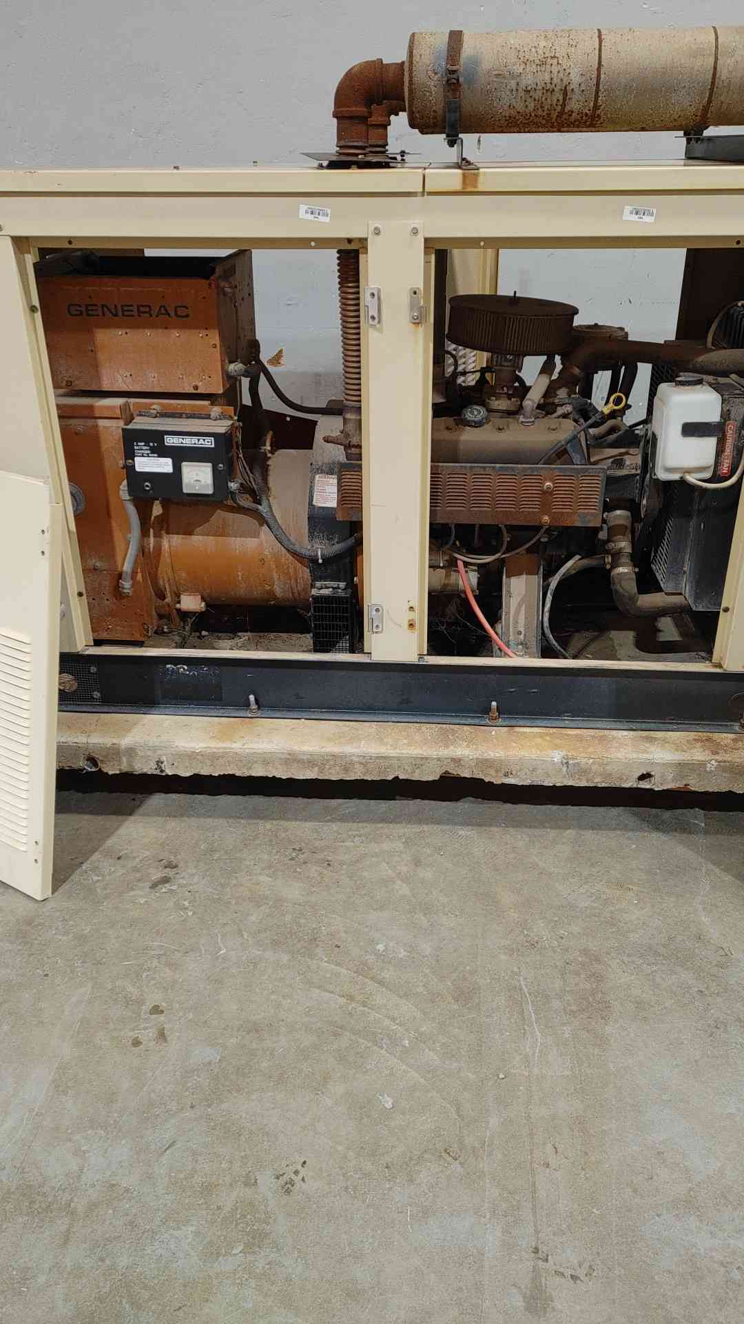 AS-IS 35kW Generac 291.6A 120/240V 1PH Nat Gas LP Generator SG035 1214Hrs(SKU: 112206)