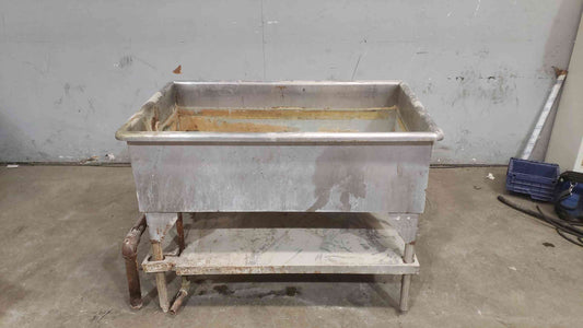 Stainless Steel Commercial Deep Basin Sink W/ Storage Shelf (SKU: 112272)
