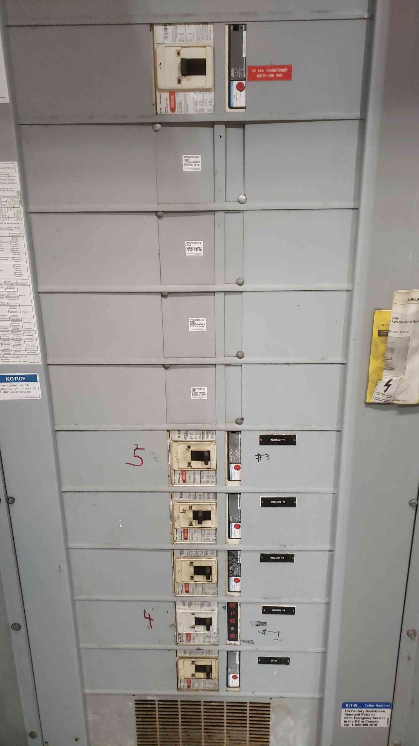 2000A Cutler-Hammer 480Y/277V 5 Section Outdoor Switchgear Lineup (SKU: 112367)