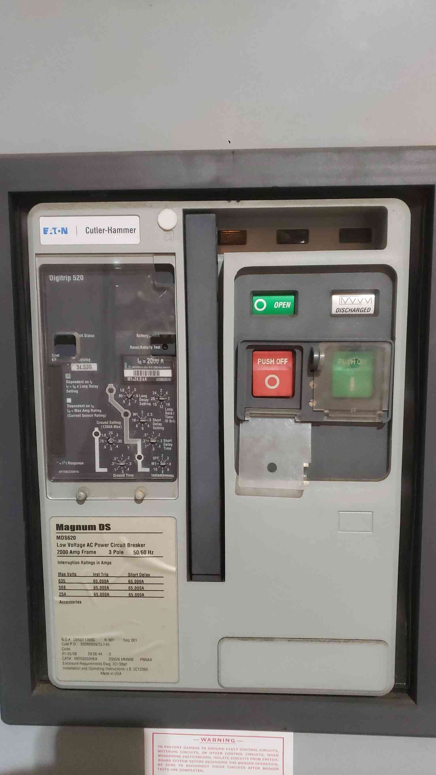 2000A Cutler-Hammer 480Y/277V 5 Section Outdoor Switchgear Lineup (SKU: 112367)