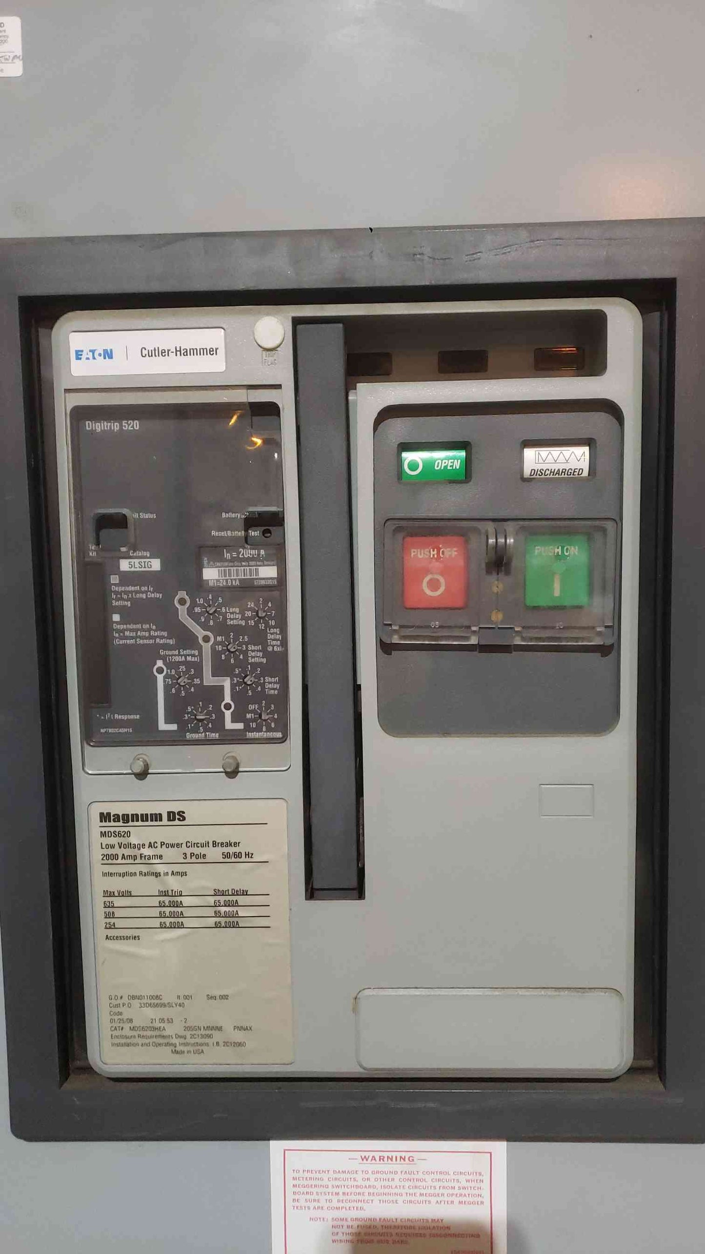 2000A Cutler-Hammer 480Y/277V 5 Section Outdoor Switchgear Lineup (SKU: 112367)